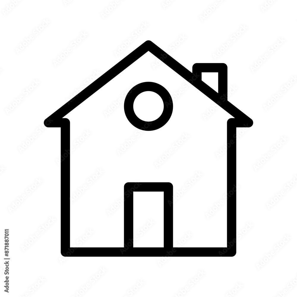 Home linear logo mark in black and white Home linear logo mark in black and white