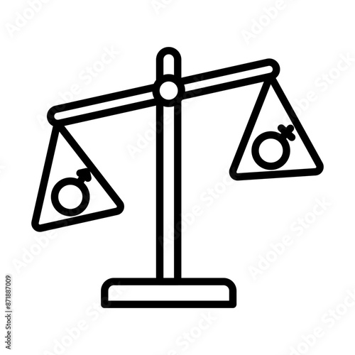 Hormone imbalance linear logo mark in black and white