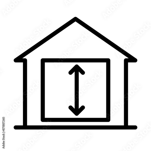 Minimum ceiling heights linear logo mark in black and white