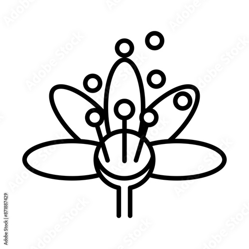 Pollen linear logo mark in black and white