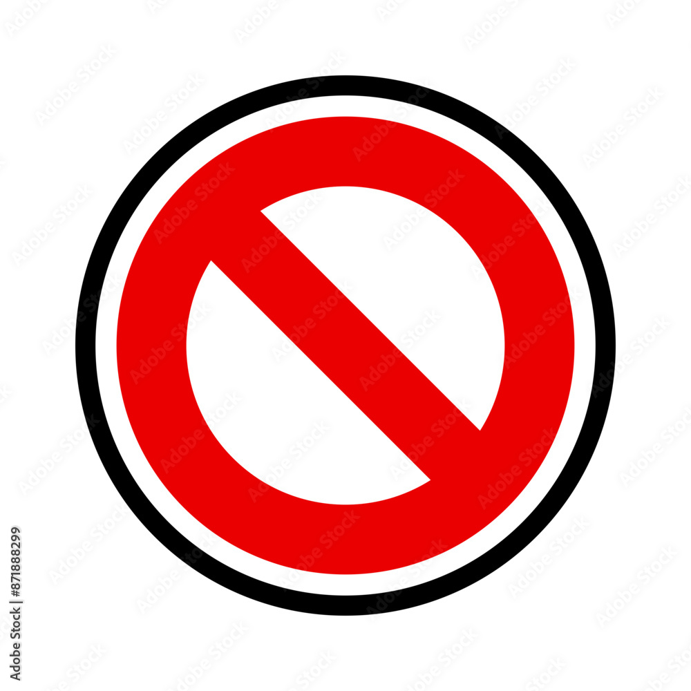 Prohibition sign. Restriction sign. Vector. Prohibition sign. Restriction sign. Vector.