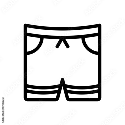 shorts linear logo mark in black and white