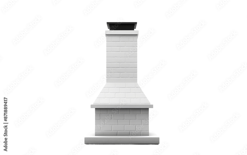 Old chimney stack isolated on transparent background Old chimney stack isolated on transparent background