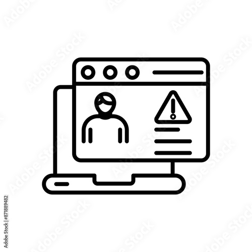 Unauthorized Access linear logo mark in black and white