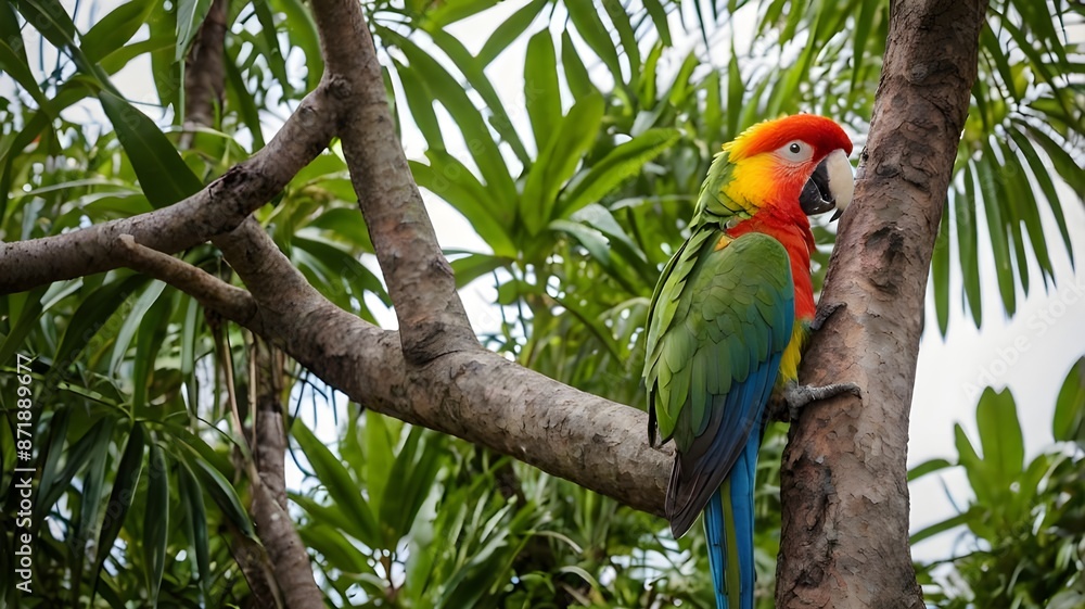 Obraz premium red and yellow macaw
