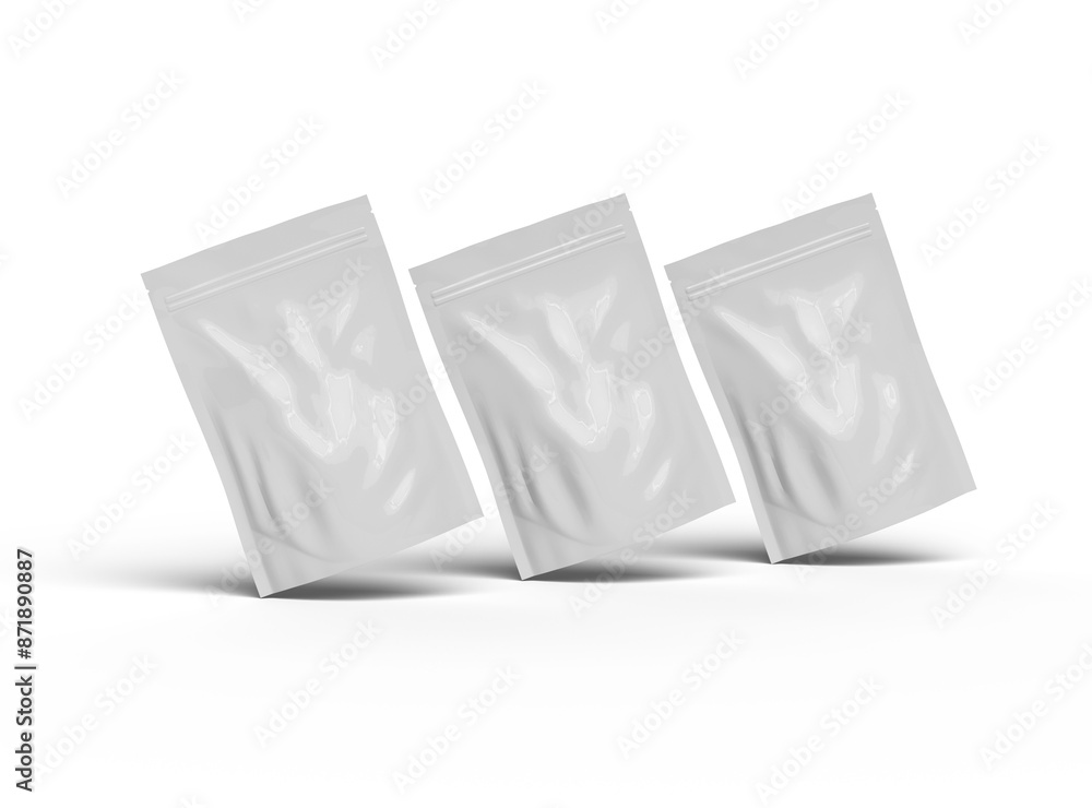 3D render of a glossy generic, sealed doypack packaging with a zipper on a transparent background 3D render of a glossy generic, sealed doypack packaging with a zipper on a transparent background