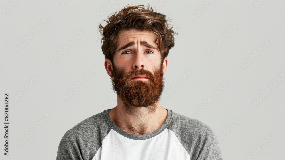 Obraz premium The Sad Bearded Man