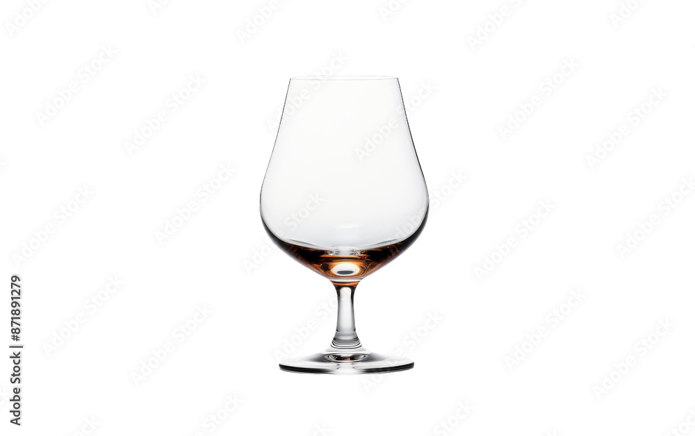 Elegant glassware with crystal design isolated on transparent background Elegant glassware with crystal design isolated on transparent background
