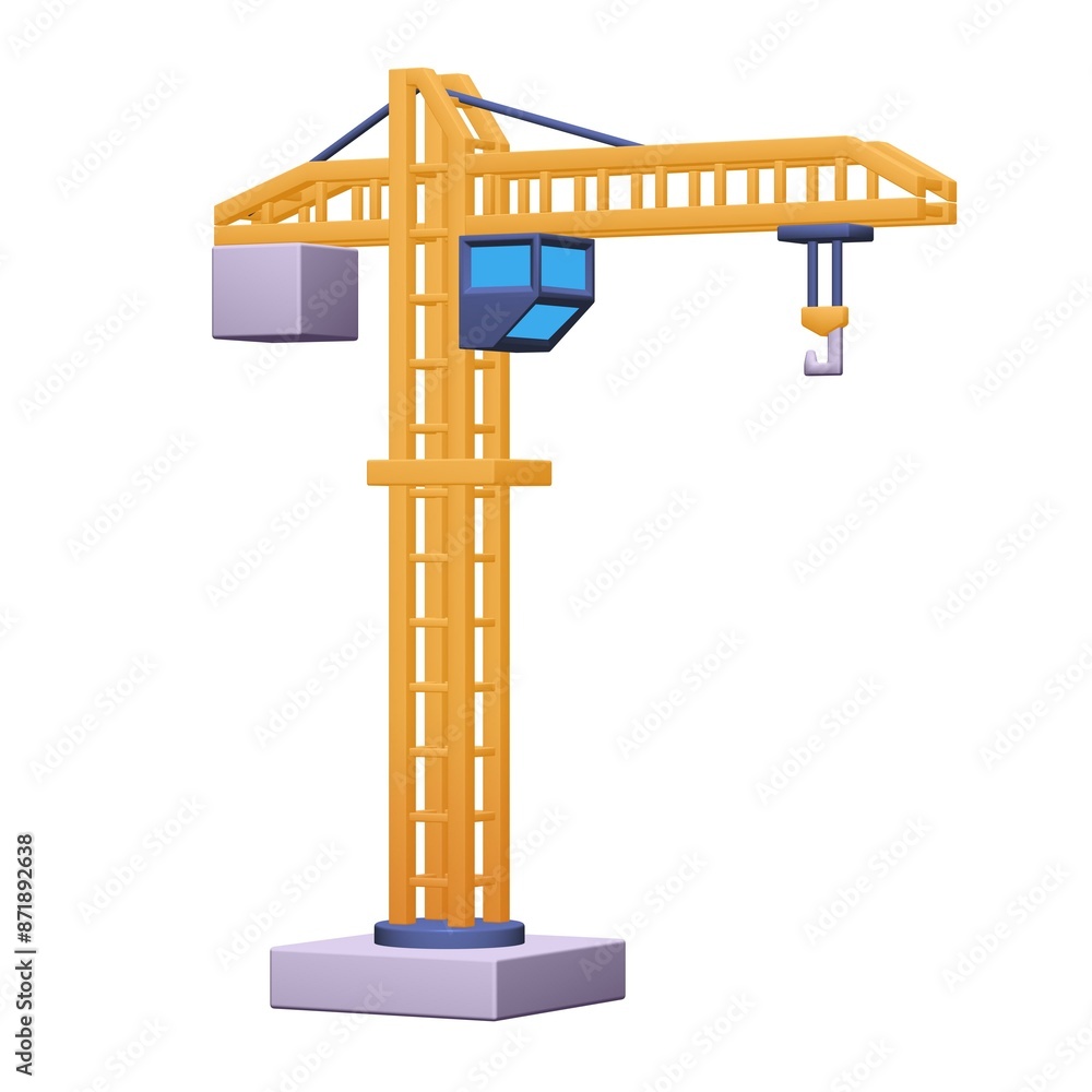 Fototapeta premium Construction crane tower. Building concept