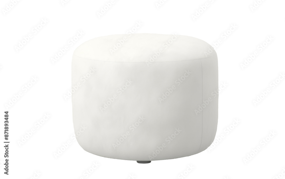 Velvet Pouf Footstool Isolated on Transparent Background Velvet Pouf Footstool Isolated on Transparent Background