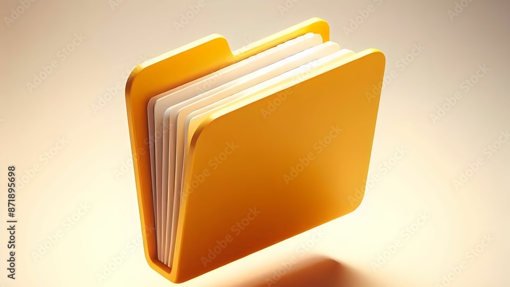 yellow computer file folder in abstract background yellow computer file folder in abstract background