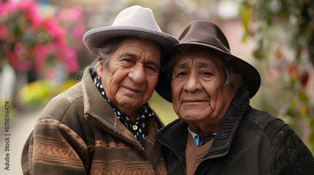 Portrait of a happy family of elderly grandparents. AI Generated Portrait of a happy family of elderly grandparents. AI Generated