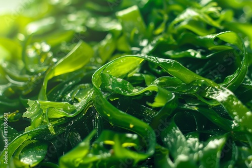 Fresh seaweed salad with delicious sea vegetables