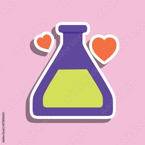 Perfume concoction icon. Valentine day symbol