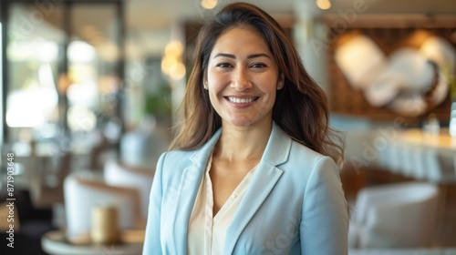 The smiling businesswoman