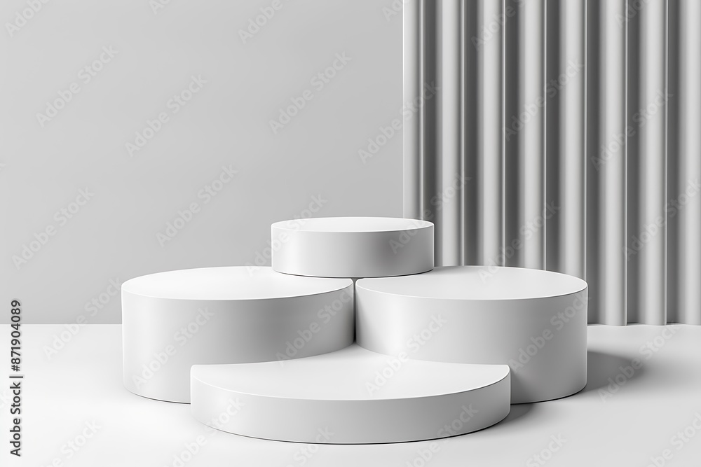 Blank product three podium concept Blank product three podium concept