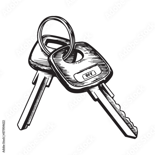 Key Vector Images image. bunch of keys on white background