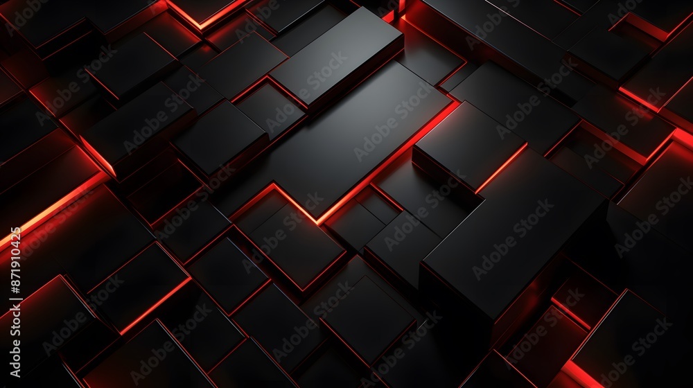 3d rendering of red and black abstract geometric background. Scene for advertising, technology, showcase, banner, game, sport, cosmetic, business, metaverse. Sci-Fi Illustration. Product display
3d rendering of red and black abstract geometric background. Scene for advertising, technology, showcase, banner, game, sport, cosmetic, business, metaverse. Sci-Fi Illustration. Product display