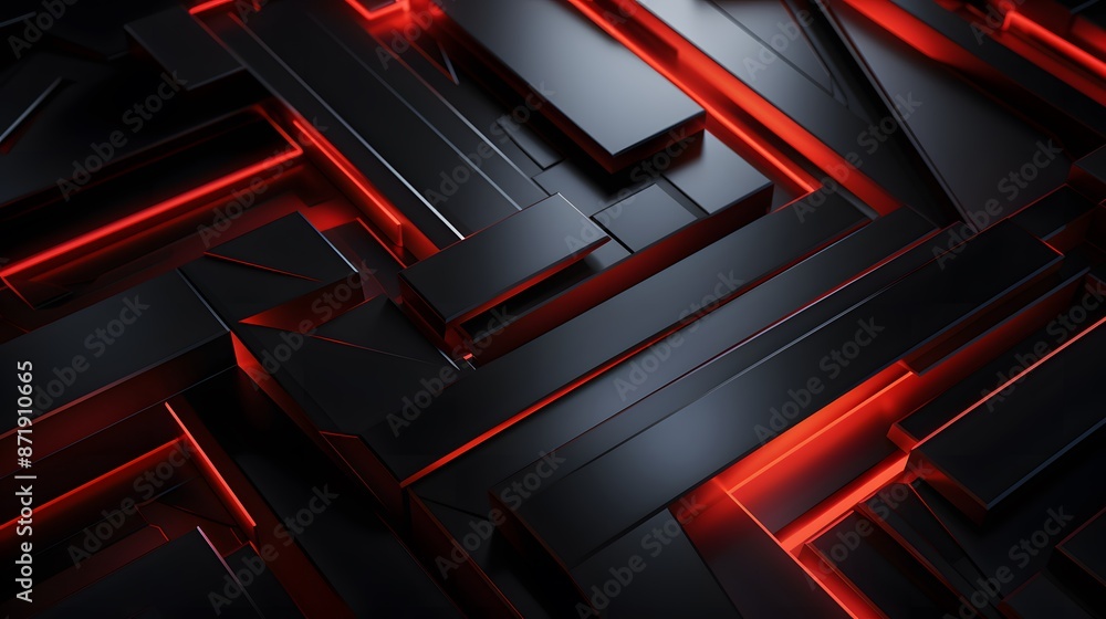 3d rendering of red and black abstract geometric background. Scene for advertising, technology, showcase, banner, game, sport, cosmetic, business, metaverse. Sci-Fi Illustration. Product display
3d rendering of red and black abstract geometric background. Scene for advertising, technology, showcase, banner, game, sport, cosmetic, business, metaverse. Sci-Fi Illustration. Product display