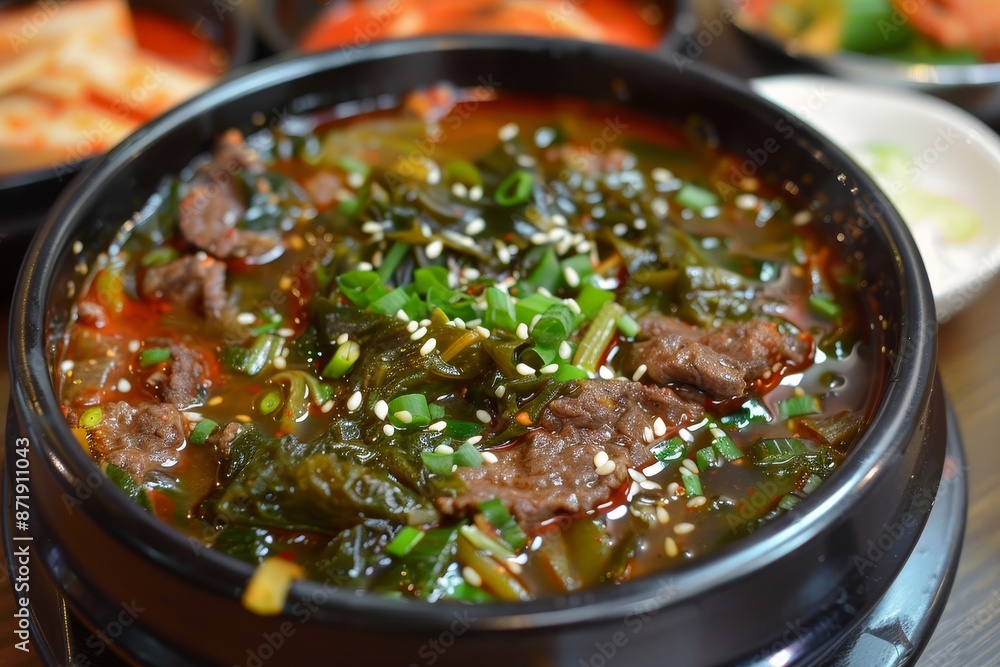 Korean dish beef and seaweed soup Korean dish beef and seaweed soup