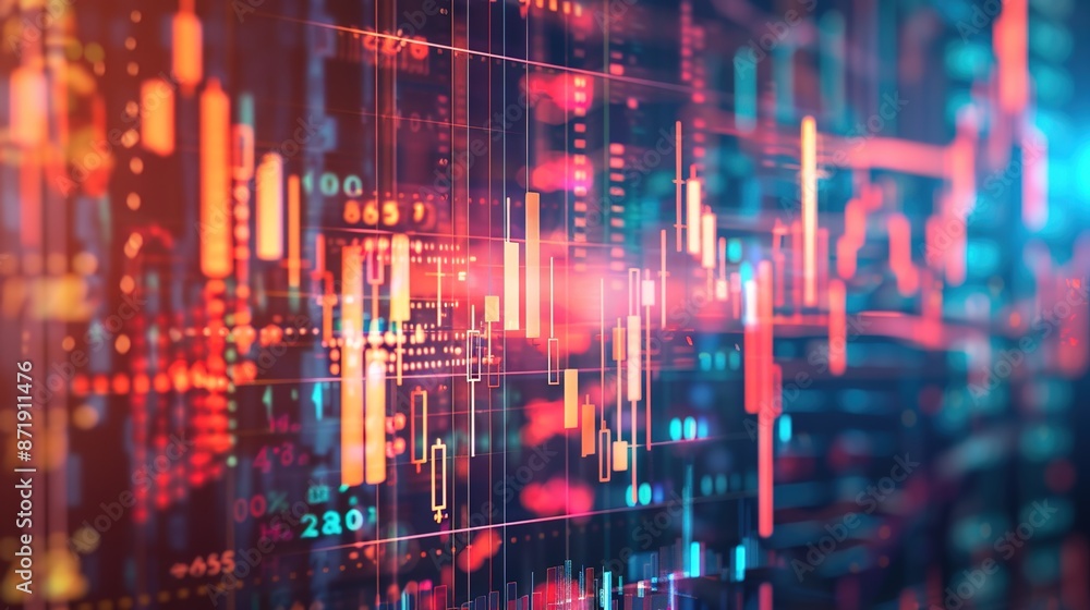 Dynamics of Financial Market: Abstract Graphs and Charts with Copy Space for Market Analysis Dynamics of Financial Market: Abstract Graphs and Charts with Copy Space for Market Analysis