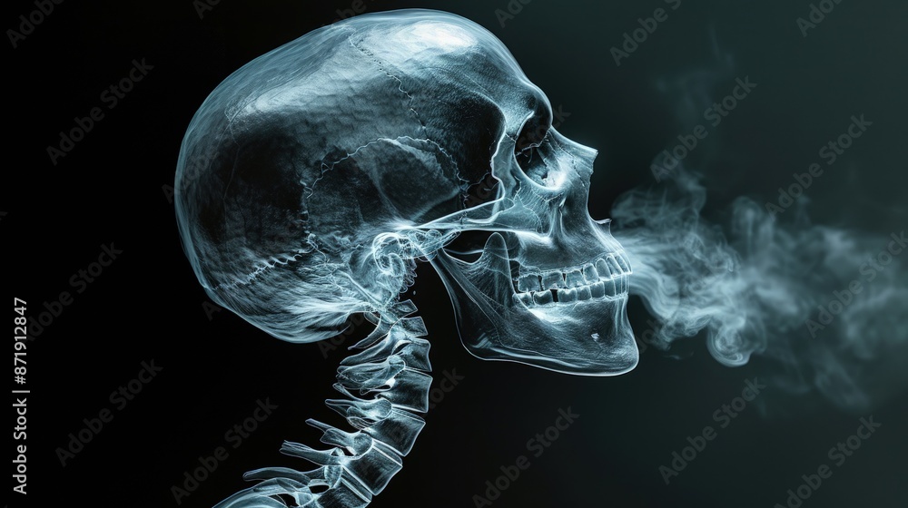 X-ray of the human skull X-ray of the human skull