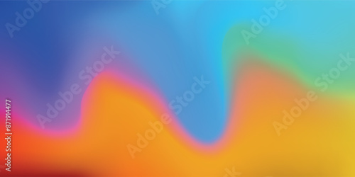 Vector abstract colorful wavy fun psychedelic background