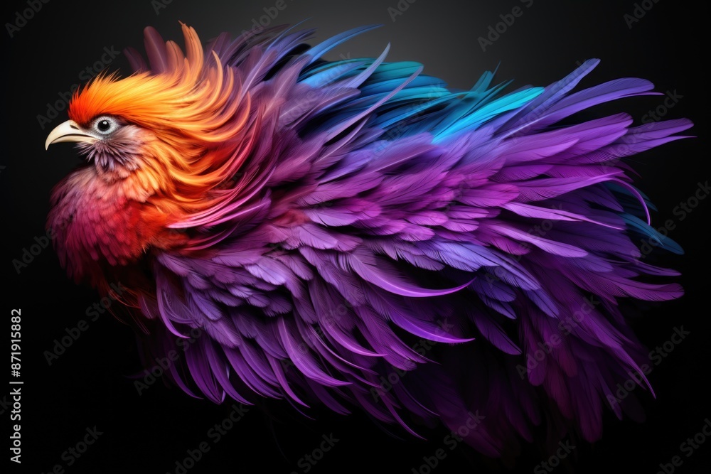 Luminous Renaissance Minimalist Phoenix in Neon Art, generative IA Luminous Renaissance Minimalist Phoenix in Neon Art, generative IA