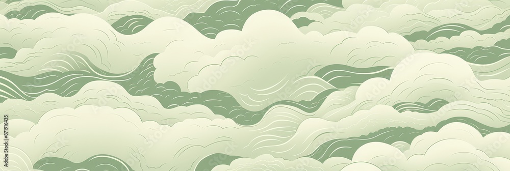 Abstract Green Clouds Illustration Abstract Green Clouds Illustration