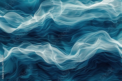 Abstract wave patterns in cool tones  © Chhayny