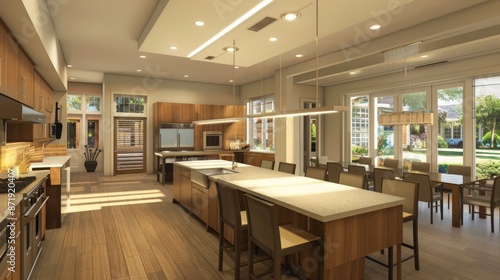 future home designed for aging in place, with features like smart fall detection and adjustable-height countertops.