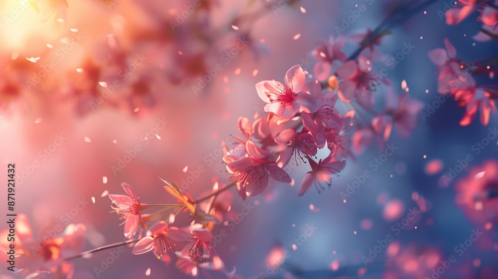 Blossoms with a dreamy background, lots of space for messaging Blossoms with a dreamy background, lots of space for messaging