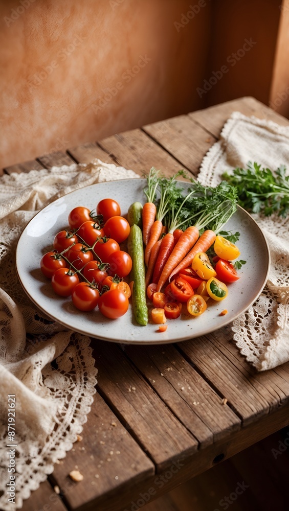 fresh vegetables on a wooden table fresh vegetables on a wooden table