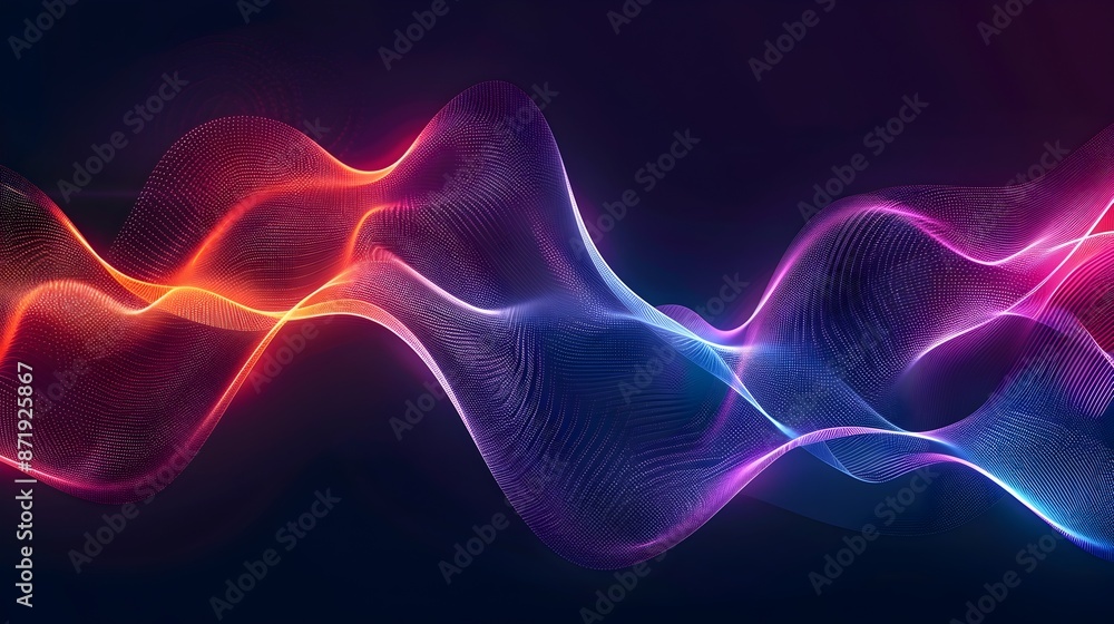Fototapeta premium Mesmerizing Abstract Wavy Lines with Gradient Fill for Modern Design Backgrounds