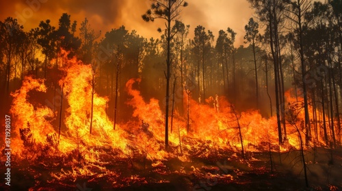 events, like hurricanes and wildfires, become more common with global warming. © Thirawat