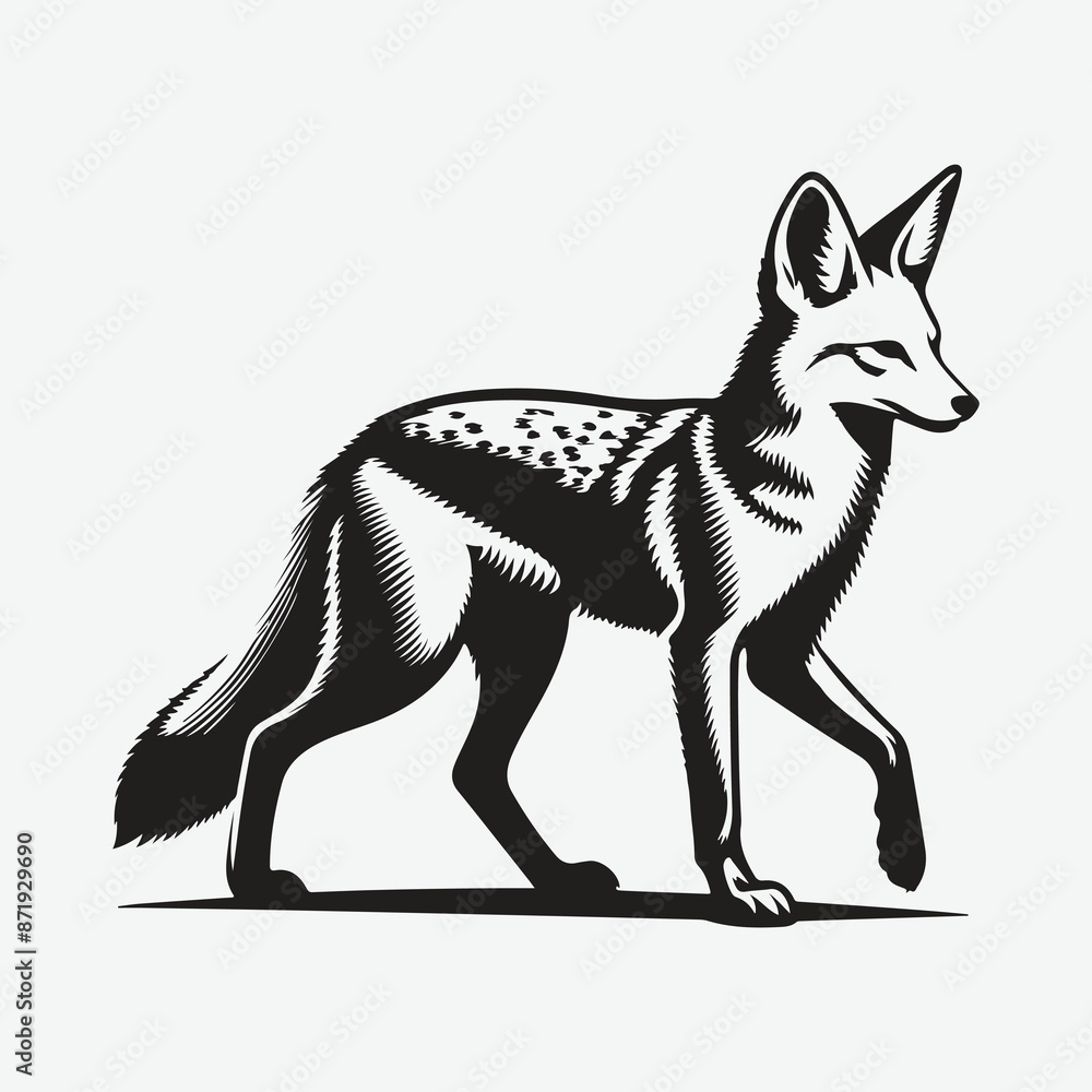 Majestic Jackal Silhouette: A Timeless Wilderness Icon Majestic Jackal Silhouette: A Timeless Wilderness Icon