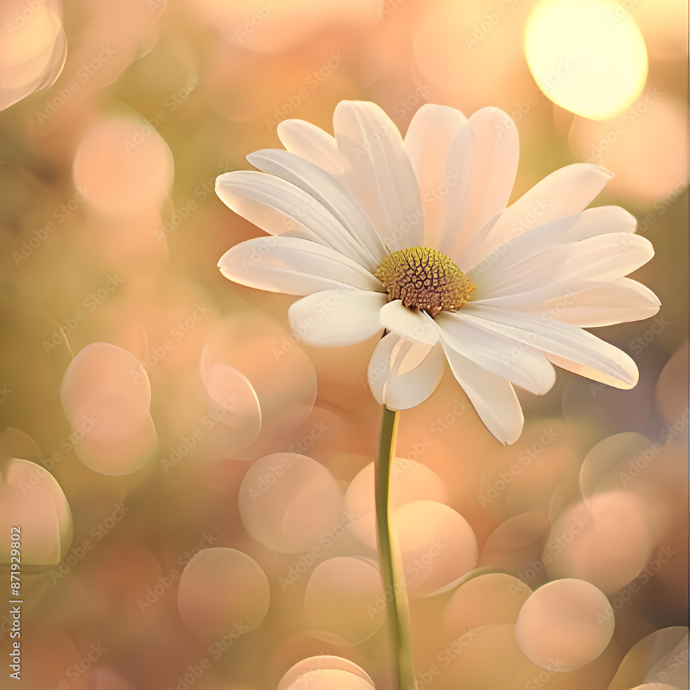 daisies on a green background. Generative AI daisies on a green background. Generative AI