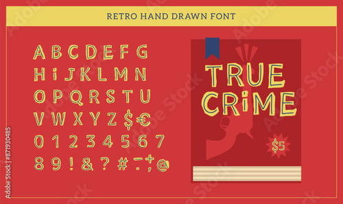 Comic book alphabet set, superhero dynamic funny letters, font for cartoon logo and headline, funny vintage typography in retro bulb novel covers style. Vector typographic design.