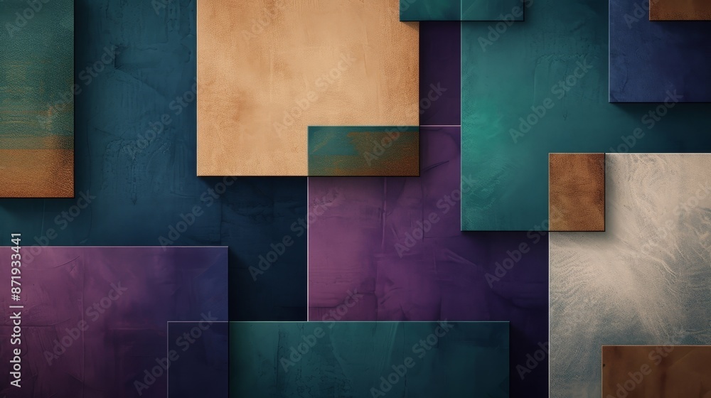 Abstract geometric composition featuring colorful shapes in a modern design aesthetic Abstract geometric composition featuring colorful shapes in a modern design aesthetic