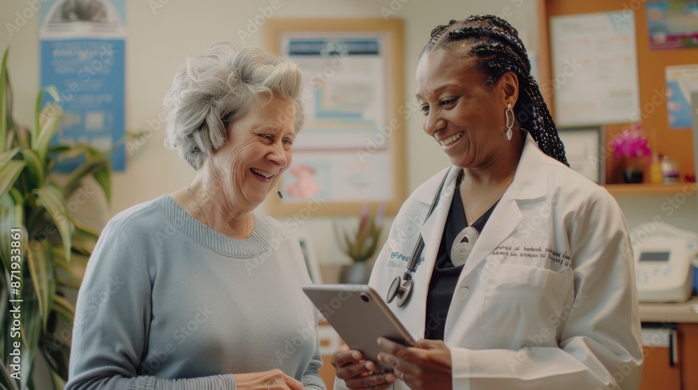 Obraz premium Elderly Woman with Doctor