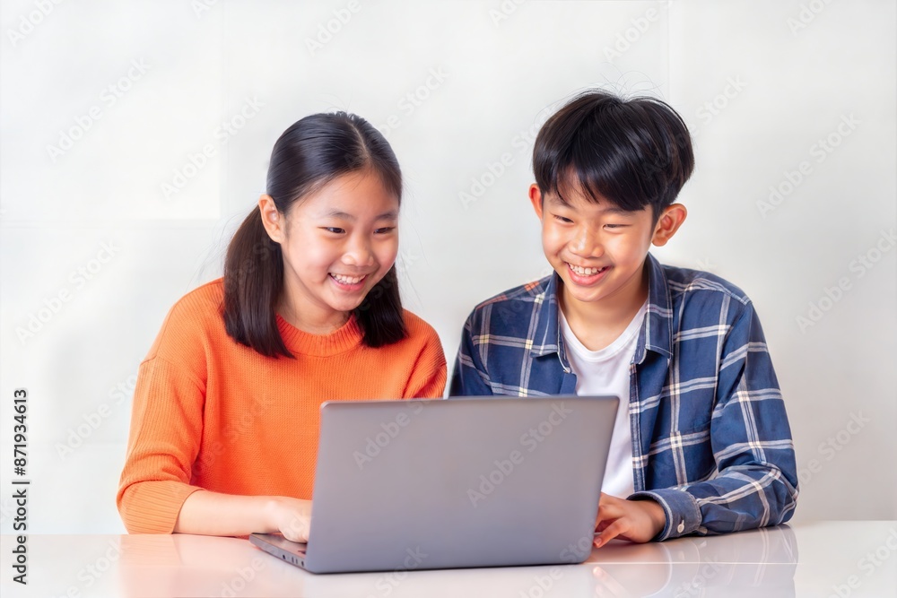 Two Asian Duo Teen Students Engaged in Online Learning Session
Two Asian Duo Teen Students Engaged in Online Learning Session
