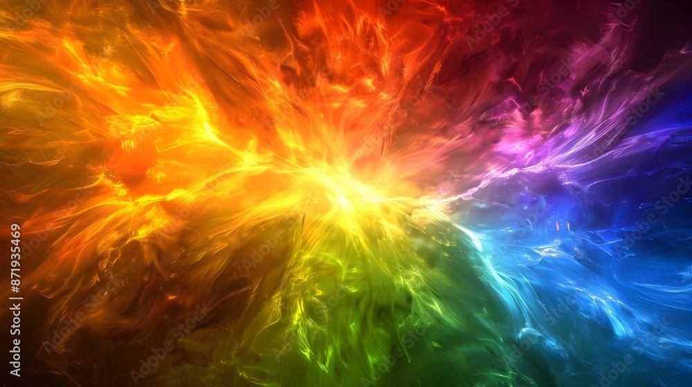 Vivid Energy Burst in Explosive Abstract Composition of Vibrant Colors Vivid Energy Burst in Explosive Abstract Composition of Vibrant Colors