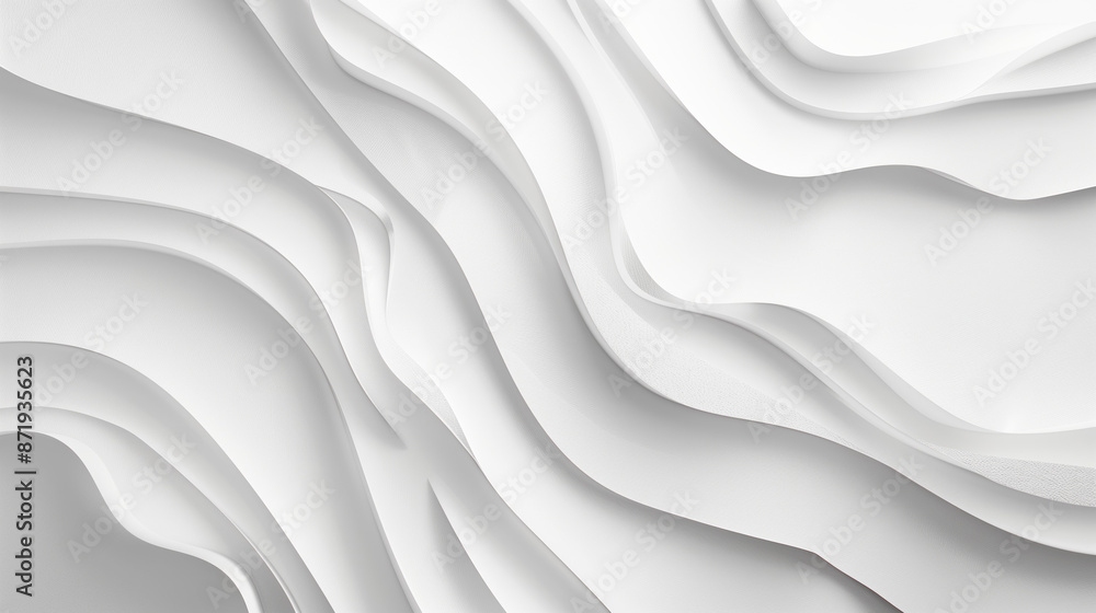 Fototapeta premium Abstract Smooth Grainy White Wallpaper 3D Rendering for Minimalistic Interior Advertisement