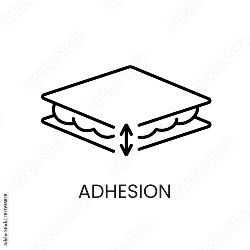 Adhesion vector line icon with editable stroke