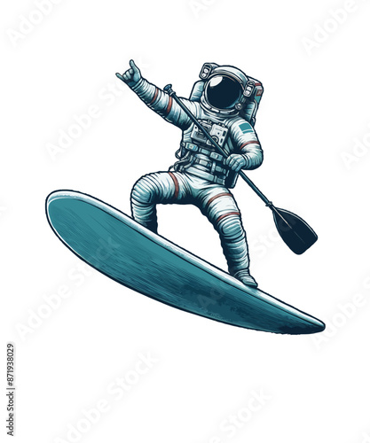 Astronaut on SUP-board