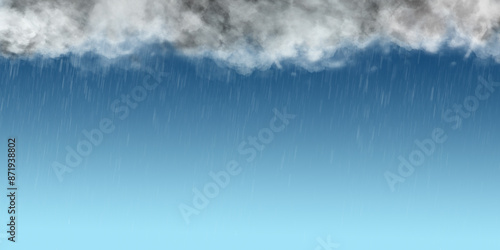 Sky with clouds and rainstorm