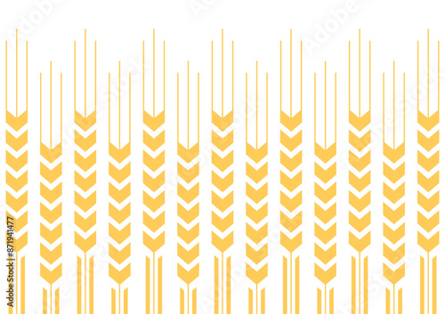 Wheat pattern wallpaper. oat symbol. free space for text. rice sign. Rice pattern wallpaper.
