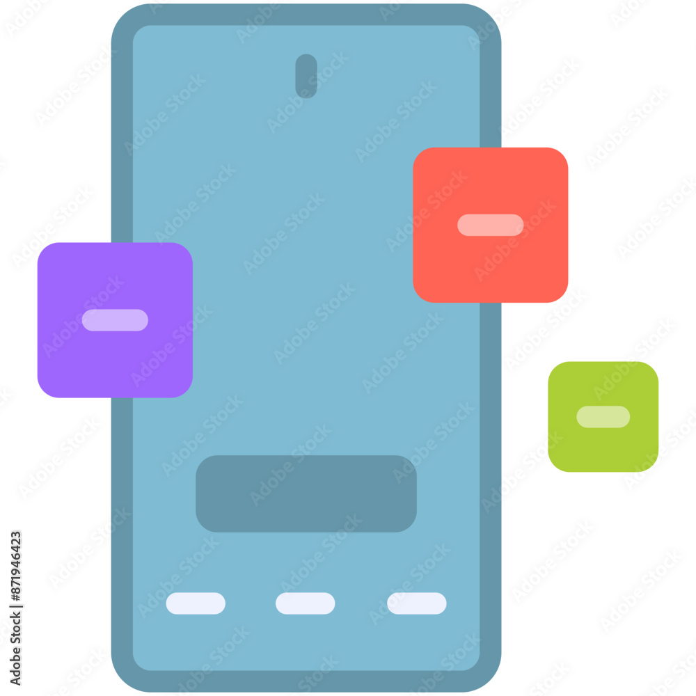 mobile application flat icon mobile application flat icon