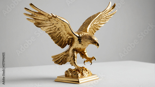 a model of a gold eagle