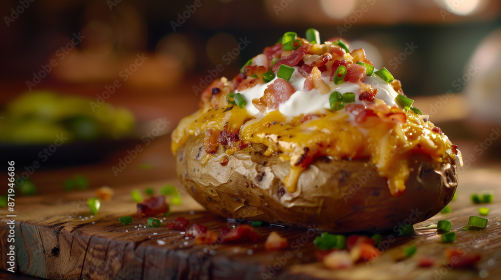 baked potato with cheese and bacon baked potato with cheese and bacon